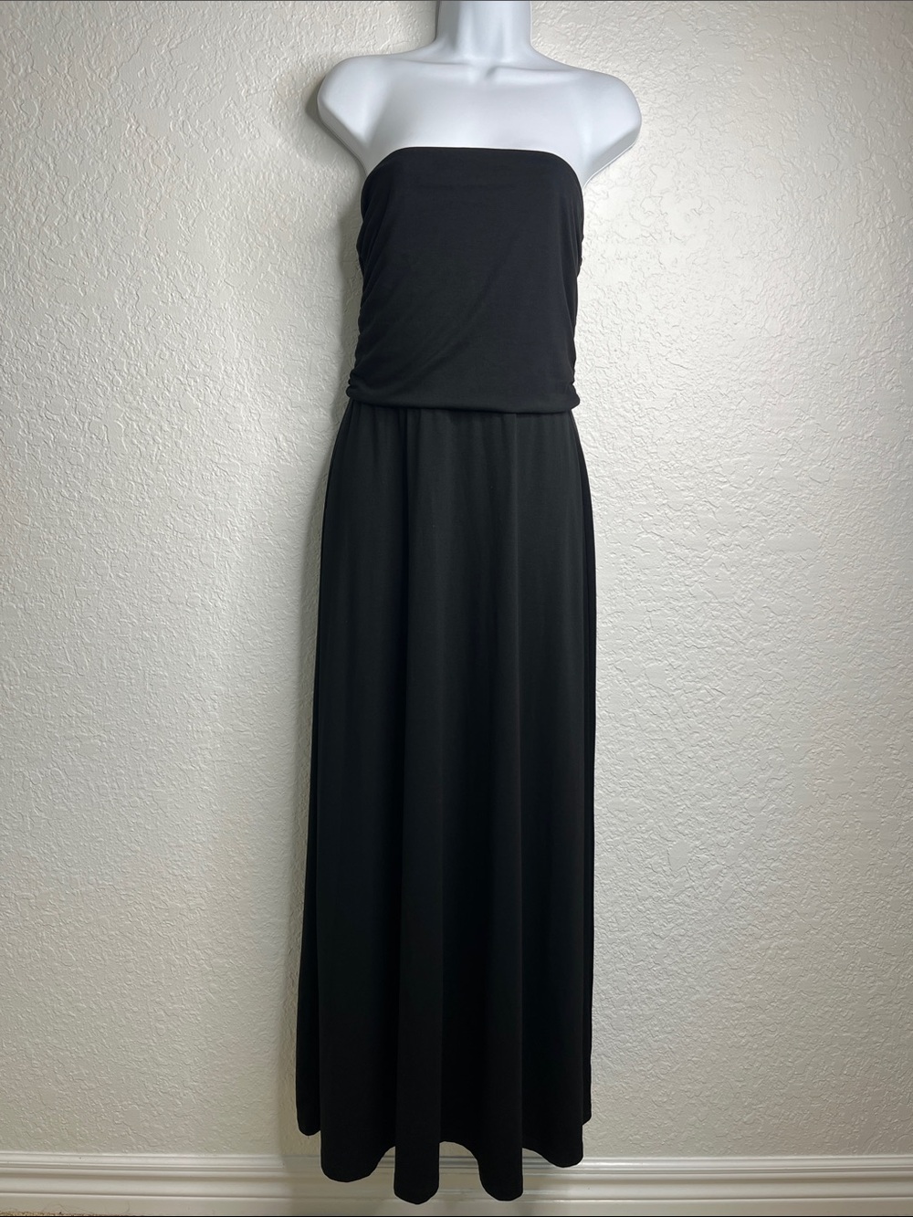 Vintage 2015 The Limited Strapless Maxi Dress Black Sz S